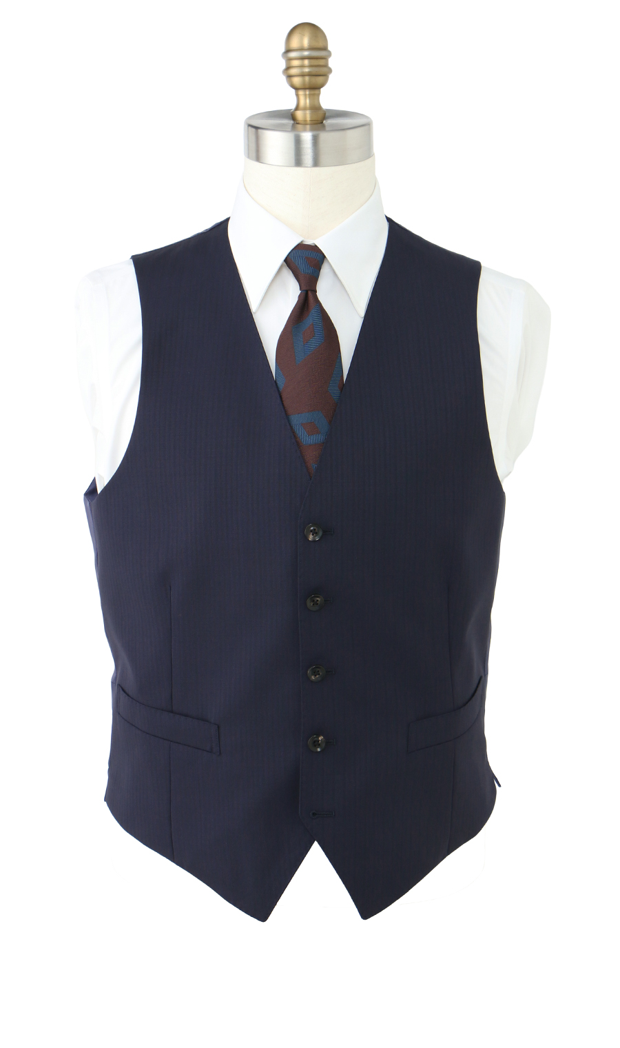 プレミアムスタンダードスーツ【スリーピース】【DORMEUIL】【Savile Row】 ネイビー 体型:A体(標準型),号数（身長）:4号(165cm)
