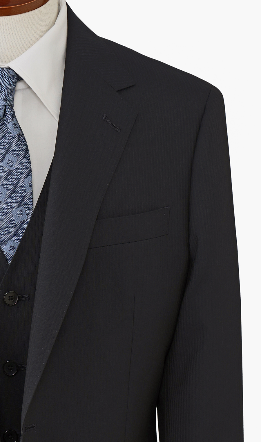 スタイリッシュスーツ【スリーピース】【Plastics Smart】 ネイビー 体型:YA体(スリム型),号数(身長):3号(160cm)