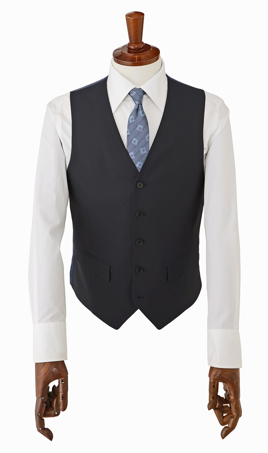 スタイリッシュスーツ【スリーピース】【Plastics Smart】 ネイビー 体型:YA体(スリム型),号数(身長):3号(160cm)