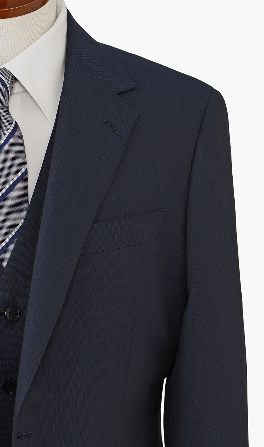 スタイリッシュスーツ【スリーピース】【Plastics Smart】 ブルー 体型:YA体(スリム型),号数(身長):3号(160cm)