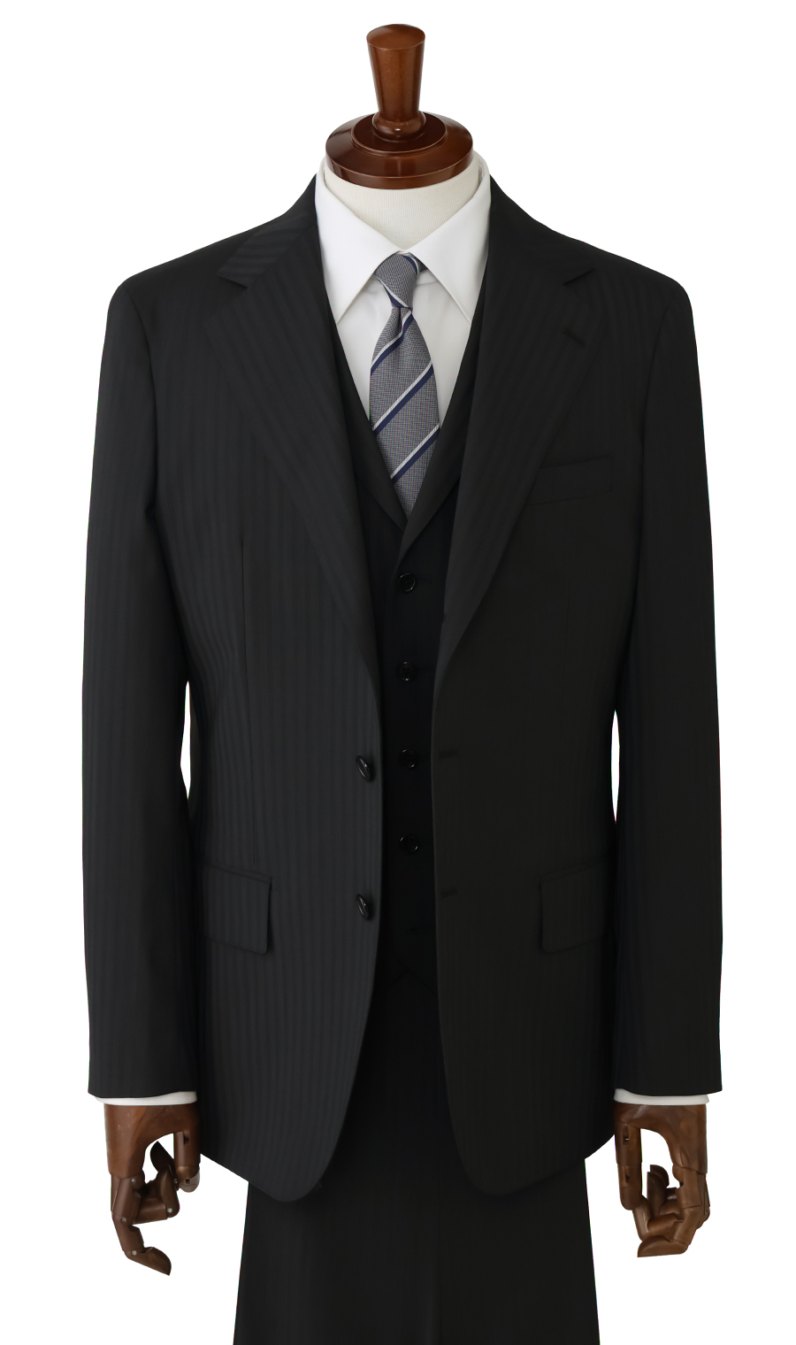 时尚套装 【3颗钮扣反折】 【三件套】 【Plastics Smart】 炭灰色体型:YA体 (修身型)，号数 (身高) :3号 (160cm)