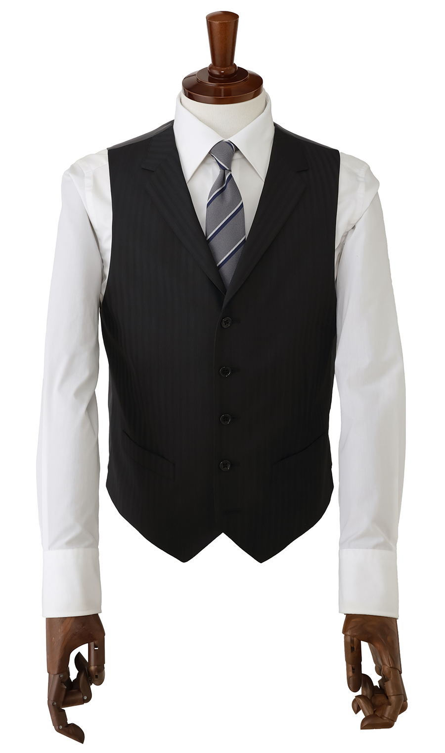 时尚套装 【3颗钮扣反折】 【三件套】 【Plastics Smart】 炭灰色体型:YA体 (修身型)，号数 (身高) :3号 (160cm)