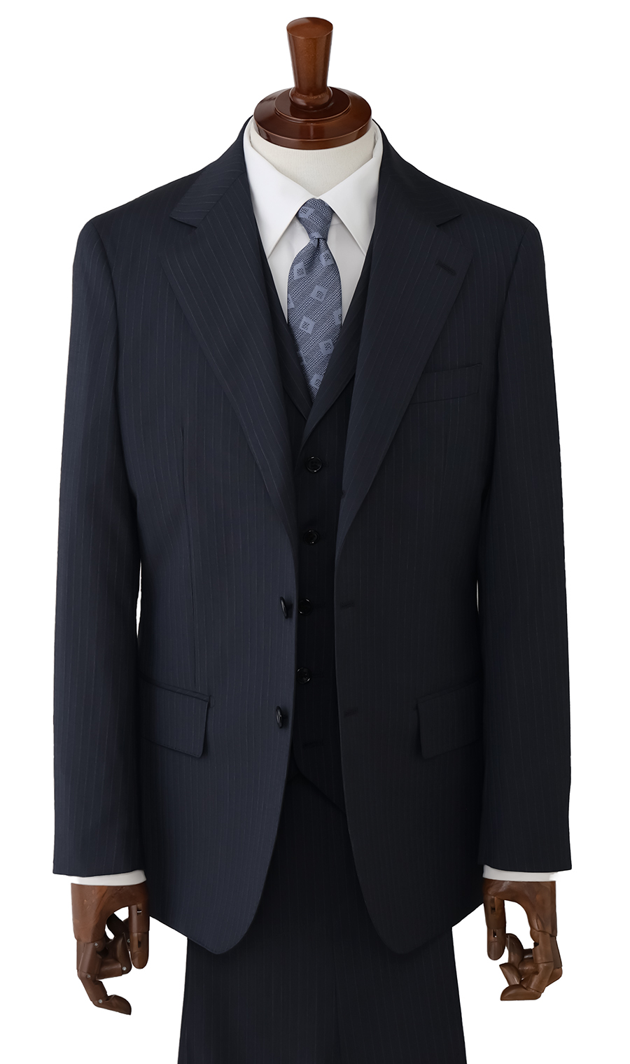 スタイリッシュスーツ【3ボタン段返り】【スリーピース】【Plastics