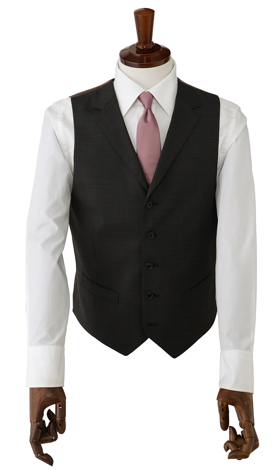 スタイリッシュスーツ【3ボタン段返り】【スリーピース】【Plastics Smart】 ブラウン 体型:YA体(スリム型),号数（身長）:3号(160cm)