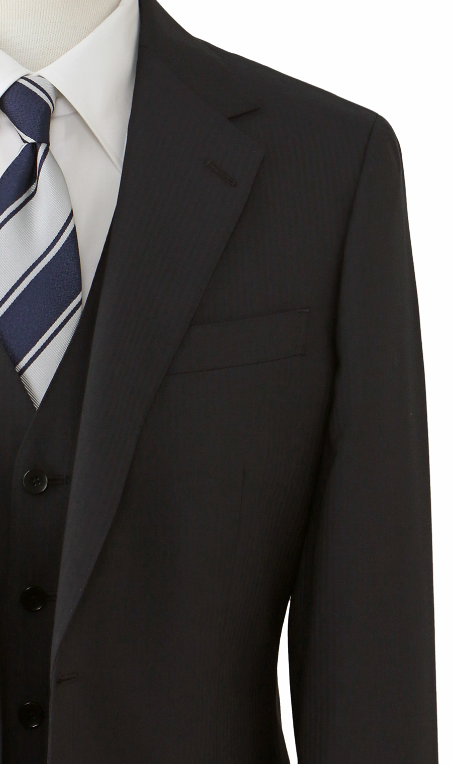 スタイリッシュスーツ【スリーピース】【Plastics Smart】 ネイビー 体型:YA体(スリム型),号数(身長):3号(160cm)