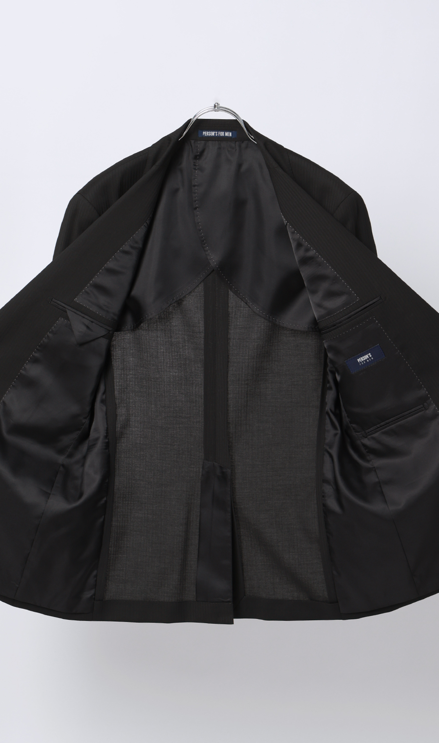 スタイリッシュスーツ【スリーピース】【Plastics Smart】 ブラック 体型:YA体(スリム型),号数（身長）:3号(160cm)