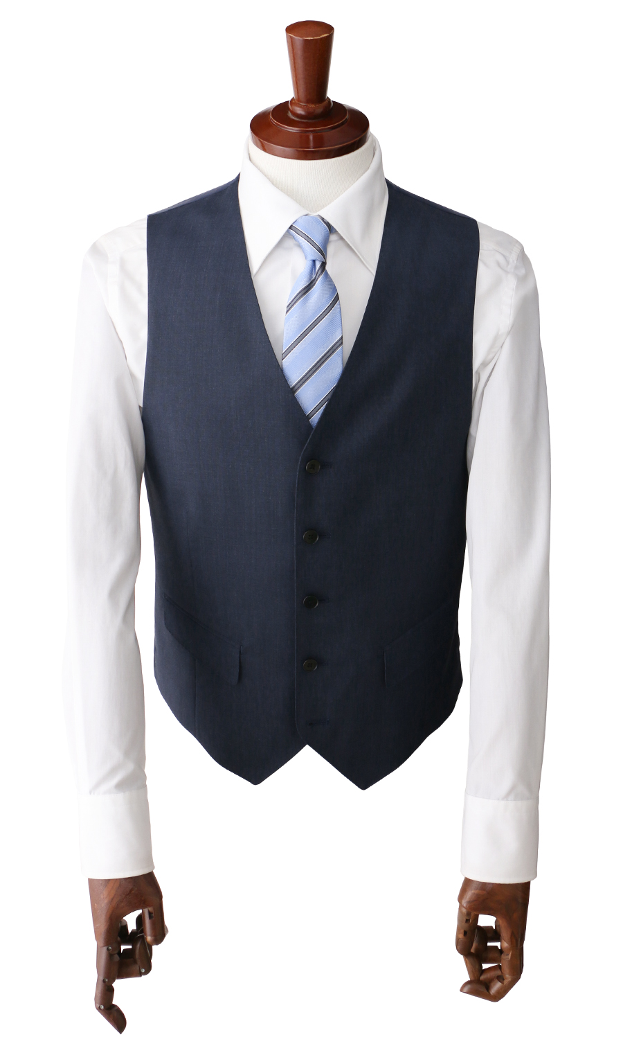 スタイリッシュスーツ【スリーピース】【Plastics Smart】 ブルー 体型:YA体(スリム型),号数（身長）:3号(160cm)