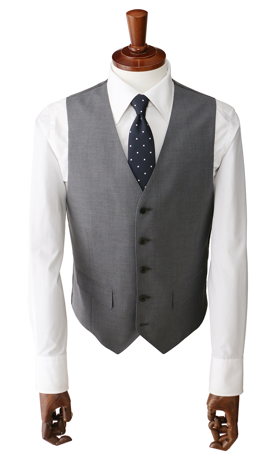 スタイリッシュスーツ【スリーピース】【Plastics Smart】 グレー 体型:YA体(スリム型),号数（身長）:3号(160cm)