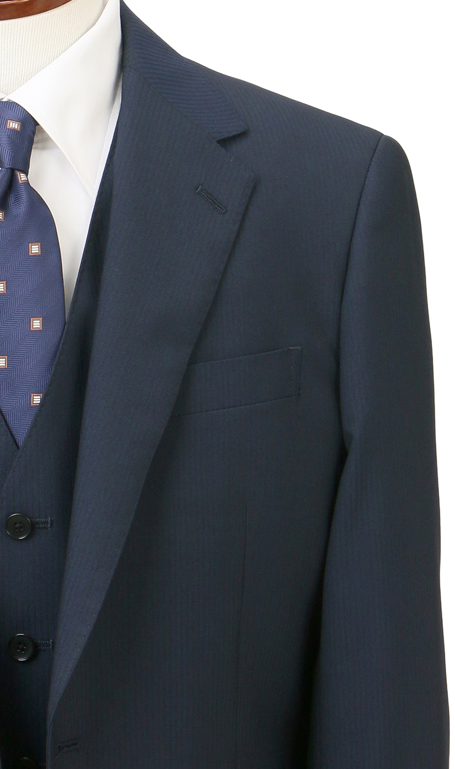 スタイリッシュスーツ【スリーピース】【Plastics Smart】 ブルー系 体型:YA体(スリム型),号数（身長）:4号(165cm)