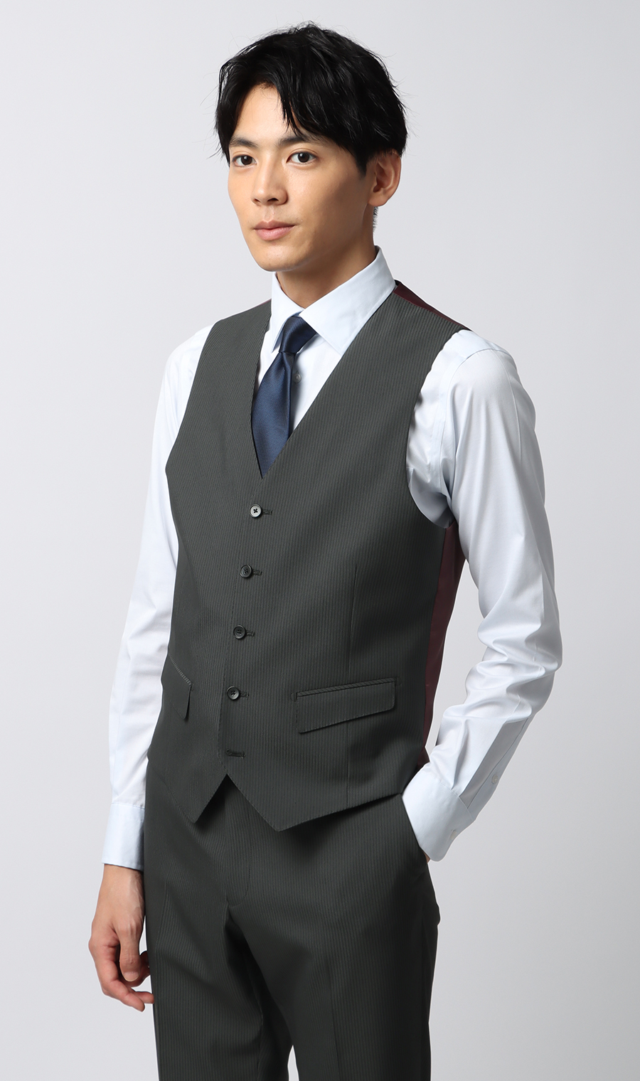 时尚套装 【三件套】 【Plastics Smart】 灰色体型:YA体 (修身型)，号数 (身高) :4号 (165cm)