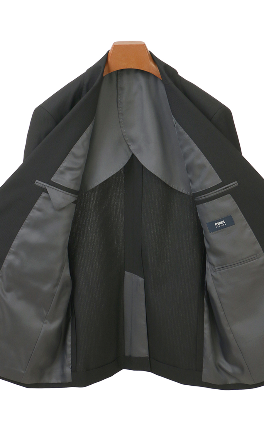 スタイリッシュスーツ【スリーピース】【Plastics Smart】 ブラック系 体型:A体(標準型),号数（身長）:6号(175cm)