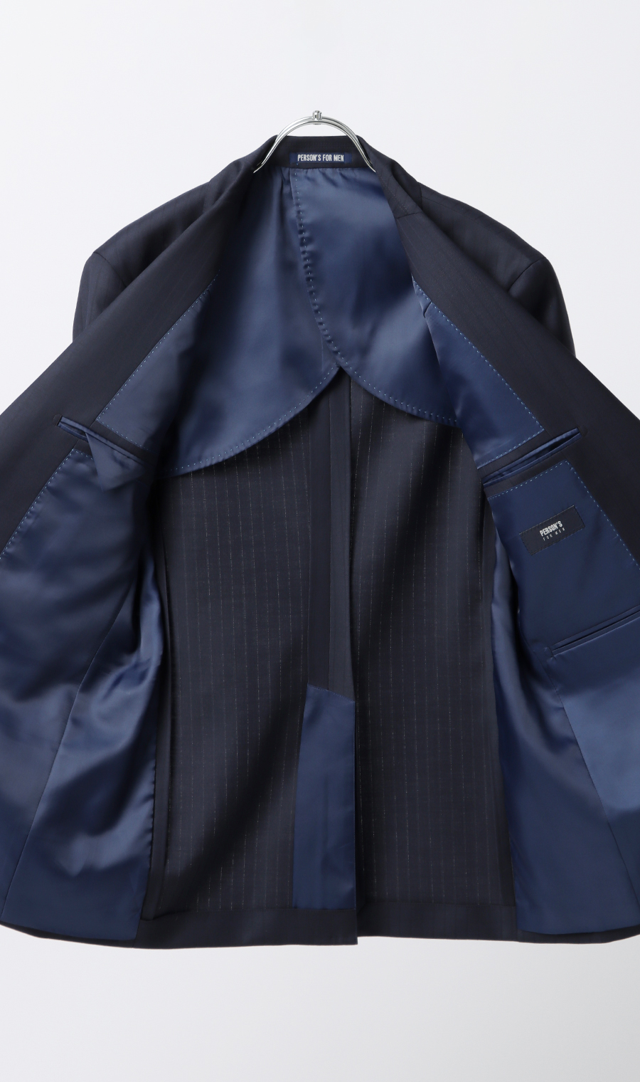 【極美品】PERSON'S FOR MEN スーツ スリーピース ネイビー 美品】PERSON´S FOR MEN スーツ スリーピース ネイビー