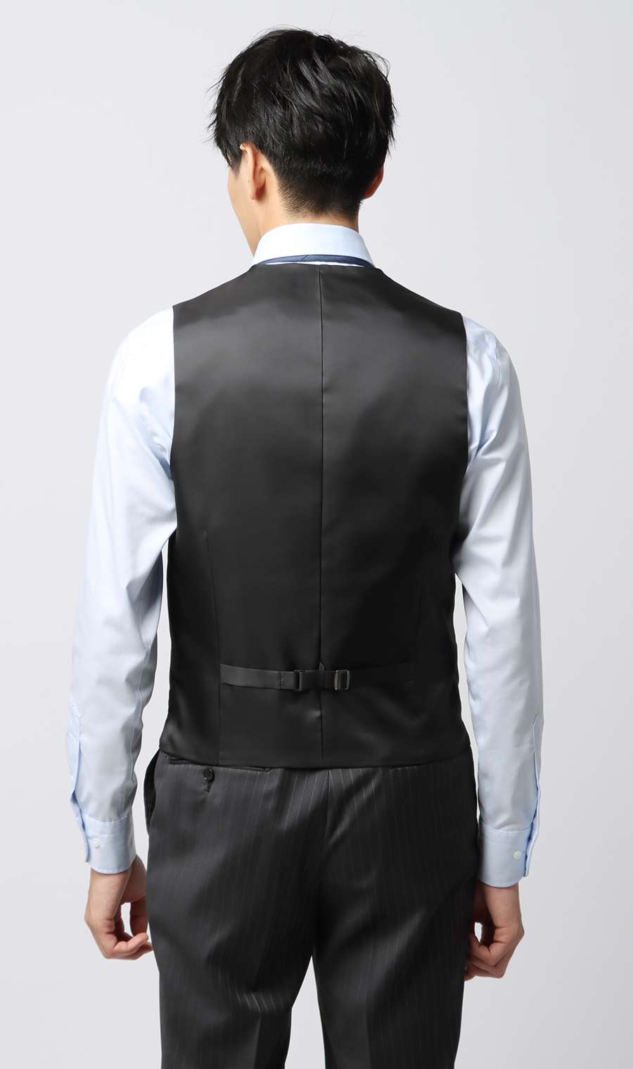 スタイリッシュスーツ【スリーピース】【Plastics Smart】 チャコール 体型:YA体(スリム型),号数（身長）:4号(165cm)