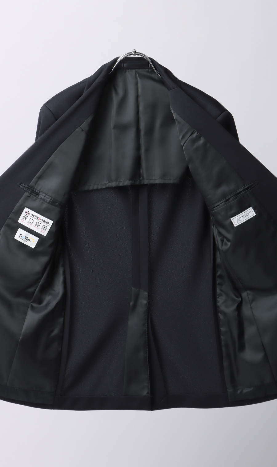 スタイリッシュスーツ【スリーピース】【TioTio PREMIUM】【ACTIVEXPAND】 ネイビー 体型:BE体(ゆったり型),号数(身長):4号(165cm)