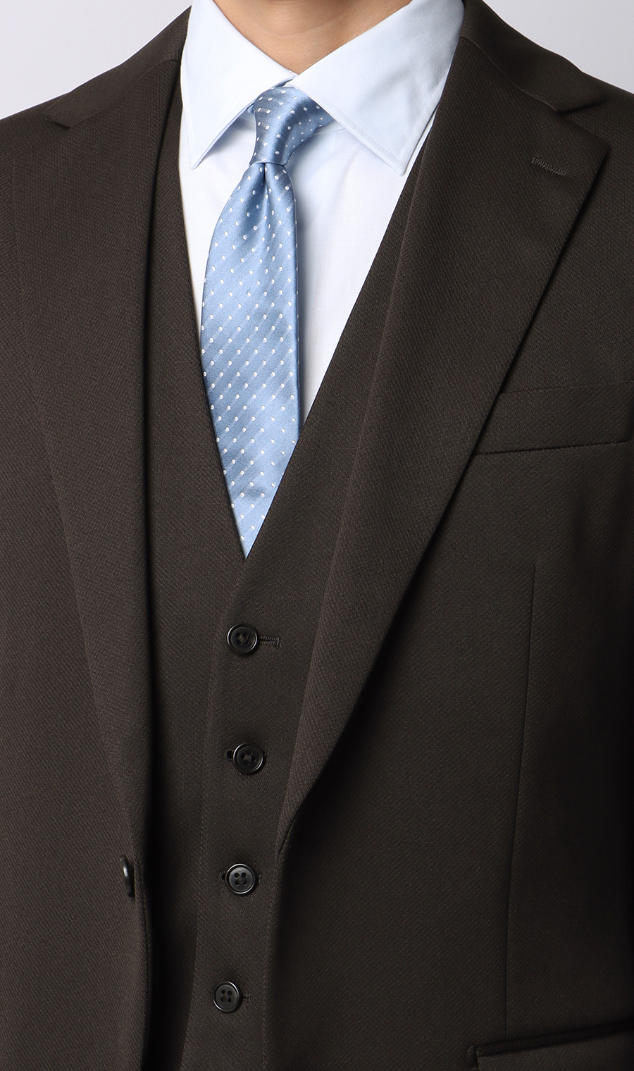 スタイリッシュスーツ【スリーピース】【TioTio PREMIUM】【ACTIVEXPAND】 ブラウン 体型:YA体(スリム型),号数(身長):7号(180cm)