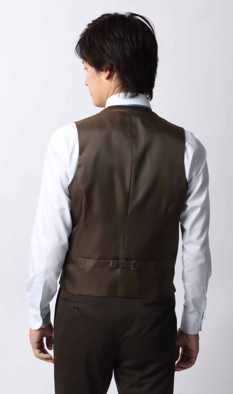 スタイリッシュスーツ【スリーピース】【TioTio PREMIUM】【ACTIVEXPAND】 ブラウン 体型:YA体(スリム型),号数(身長):7号(180cm)