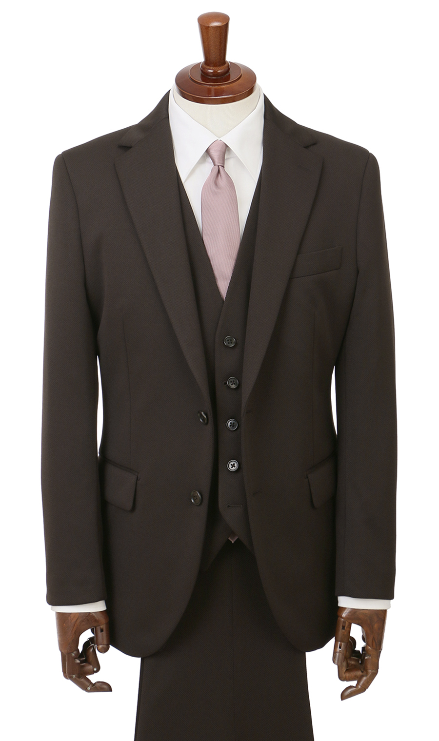 スタイリッシュスーツ【スリーピース】【TioTio PREMIUM】【ACTIVEXPAND】 ブラウン 体型:YA体(スリム型),号数(身長):7号(180cm)