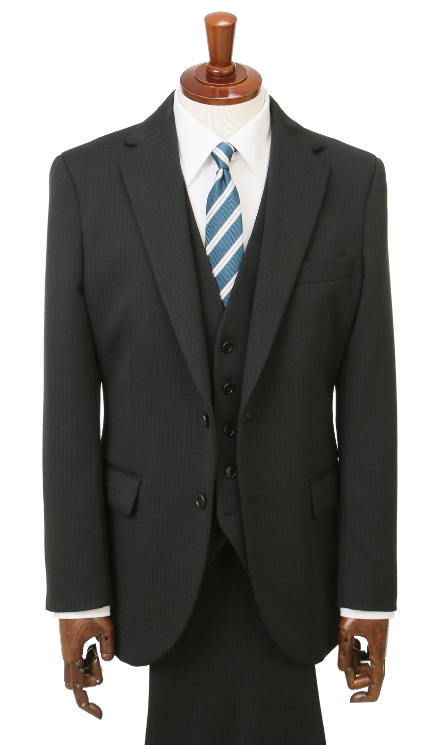 【極美品】結婚式　3ピース　秋冬素材　SEIBU　メンズ　グレー　スーツ　上下 極美品】SEIBU メンズ スリーピース グレー 秋冬素材 スーツ