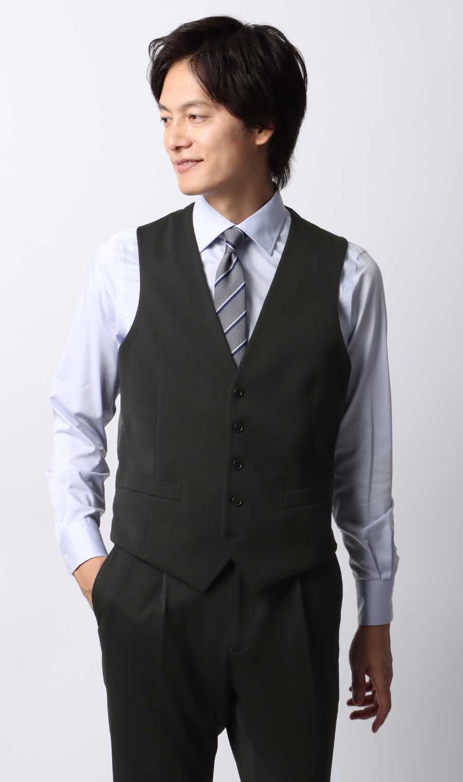 時尚套裝 【三件套】 【TioTio PREMIUM】 【ACTIVEXPAND】 黑色體型:YA體 (修身型)，號數 (身高) :3號 (160cm)