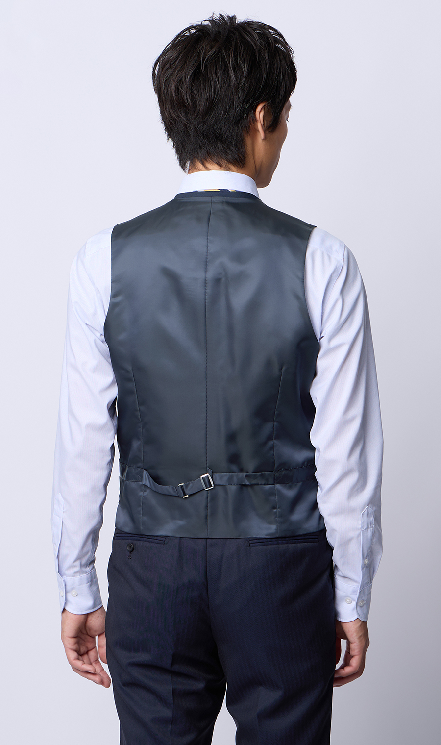 プレミアムスタイリッシュスーツ【スリーピース】【Super100’s】 ネイビー 体型:YA体(スリム型),号数(身長):3号(160cm)