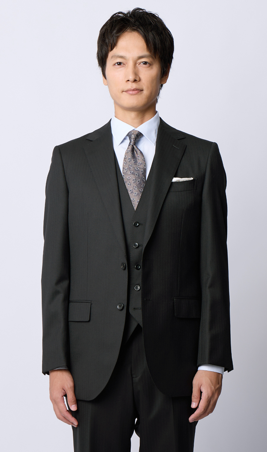 プレミアムスタイリッシュスーツ【スリーピース】【Super100's