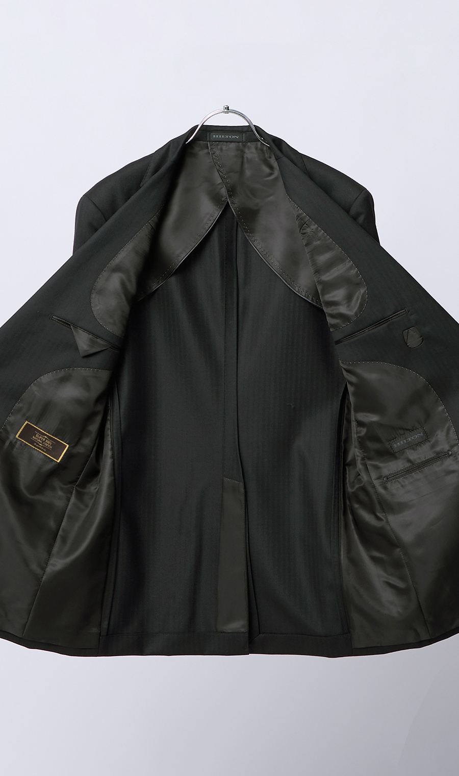 プレミアムスタイリッシュスーツ【スリーピース】【Super100’s】 ブラック 体型:YA体(スリム型),号数(身長):3号(160cm)