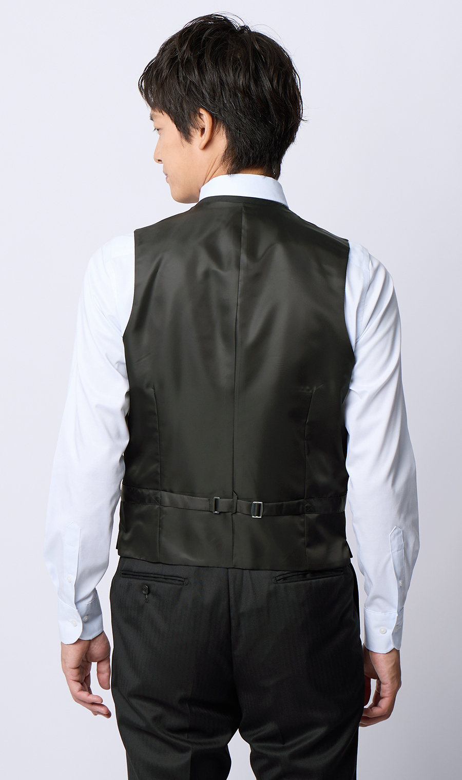 プレミアムスタイリッシュスーツ【スリーピース】【Super100’s】 ブラック 体型:YA体(スリム型),号数(身長):3号(160cm)