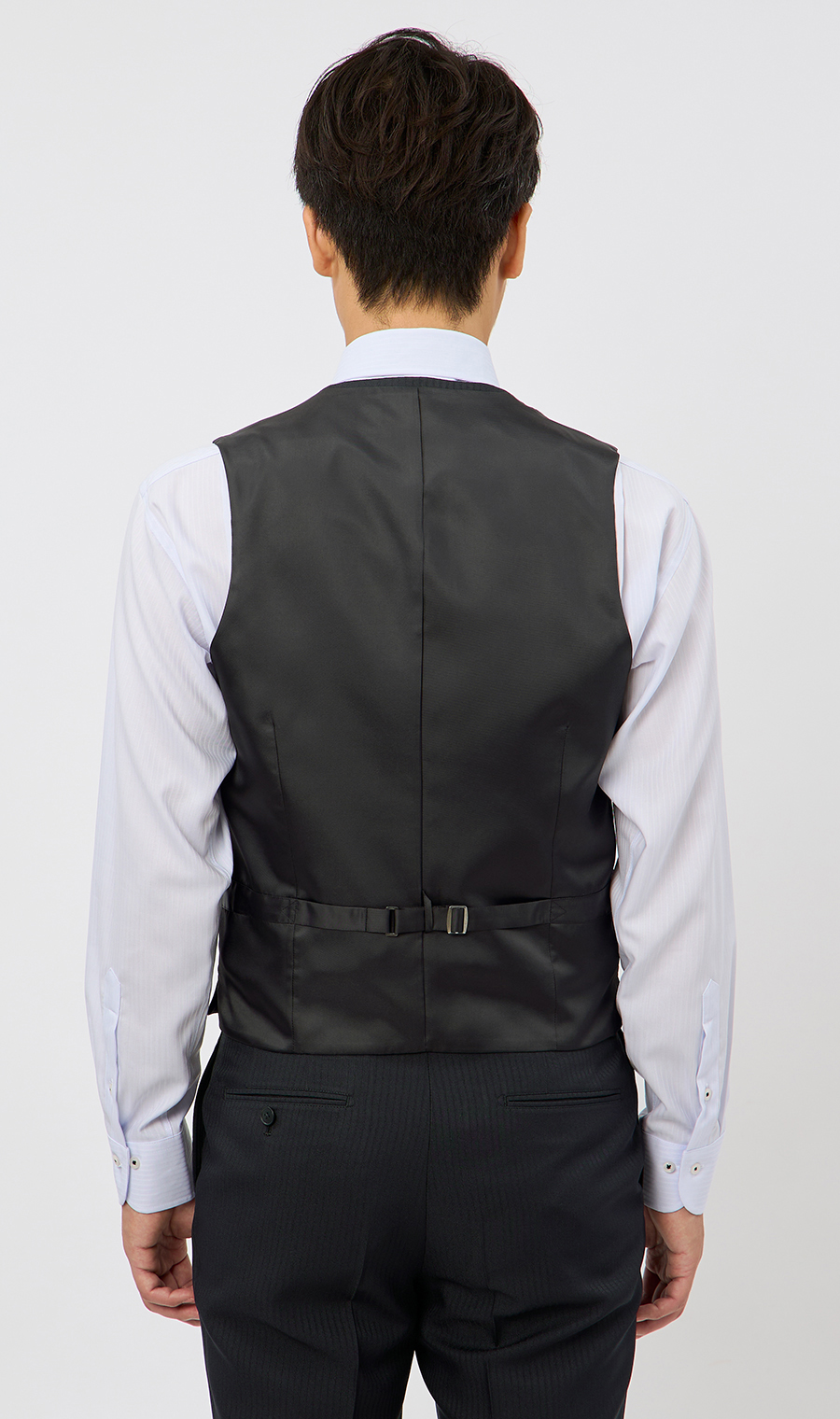 スタイリッシュスーツ【スリーピース】【ウォッシャブル】【WEB限定】【裾上げ済み】 ブラック系 体型:A体(標準型),号数（身長）:5号(170cm)