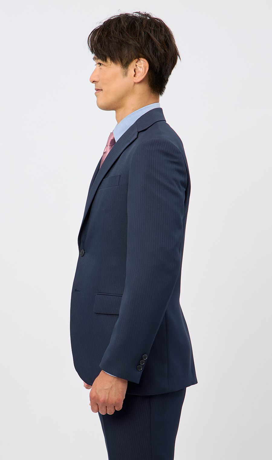 スタイリッシュスーツ【スリーピース】【ウォッシャブル】【WEB限定】【裾上げ済み】 ネイビー系 体型:A体(標準型),号数（身長）:4号(165cm)