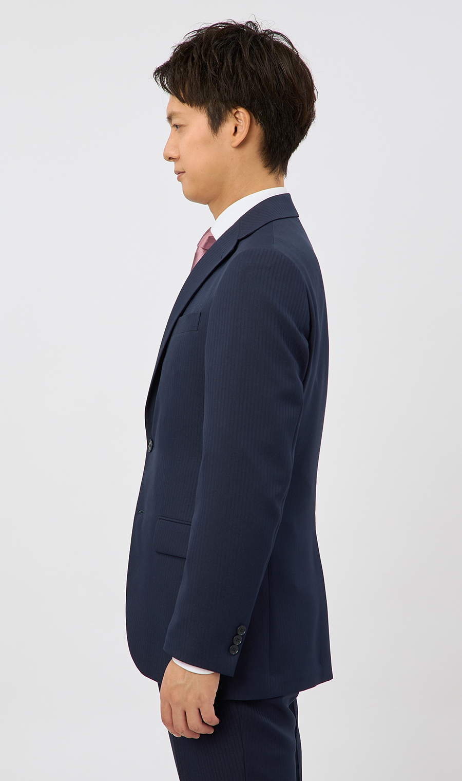 スタイリッシュスーツ【スリーピース】【ウォッシャブル】【WEB限定】【裾上げ済み】 ネイビー系 体型:A体(標準型),号数（身長）:4号(165cm)