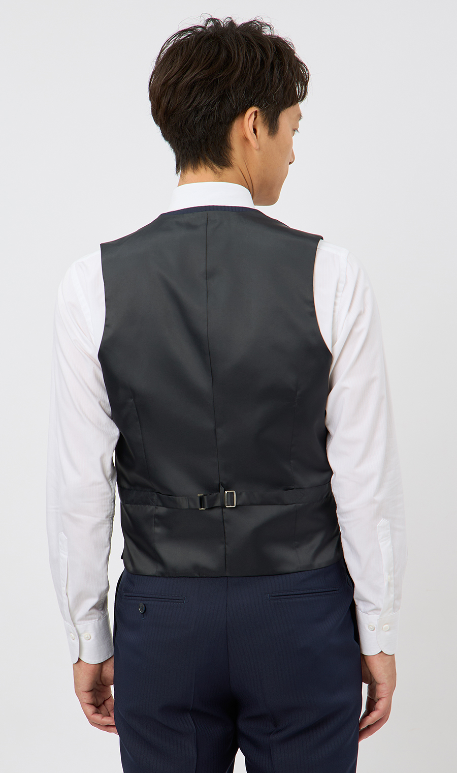スタイリッシュスーツ【スリーピース】【ウォッシャブル】【WEB限定】【裾上げ済み】 ネイビー系 体型:A体(標準型),号数（身長）:4号(165cm)
