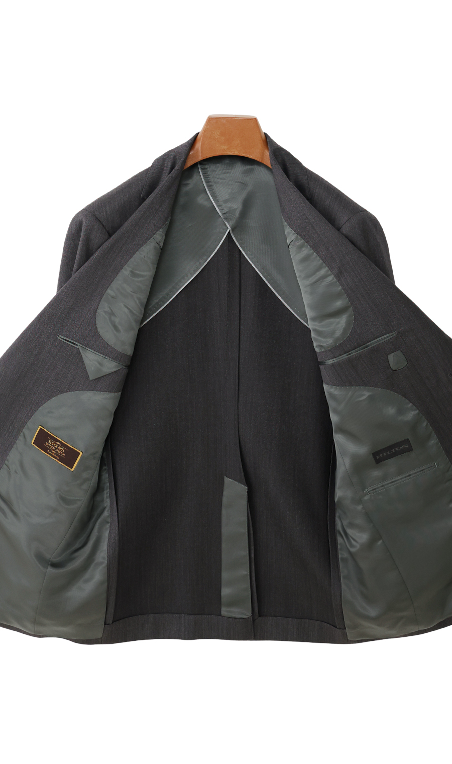 プレミアムスタイリッシュスーツ【スリーピース】【Super100's】 グレー 体型:YA体(スリム型),号数(身長):3号(160cm)