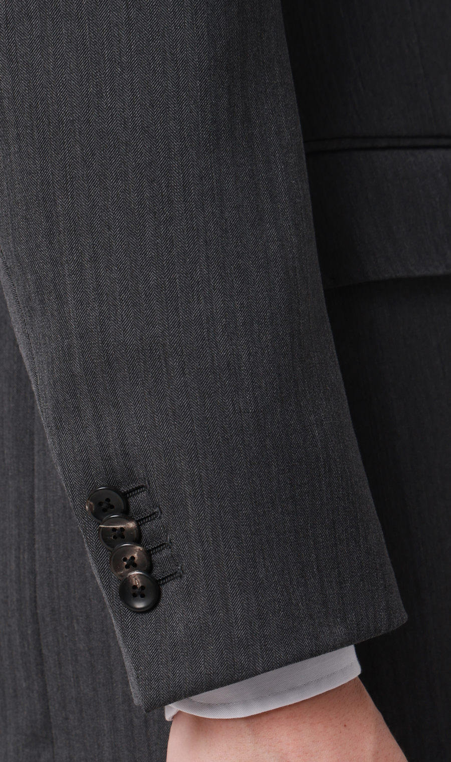 プレミアムスタイリッシュスーツ【スリーピース】【Super100's】 グレー 体型:YA体(スリム型),号数（身長）:4号(165cm)