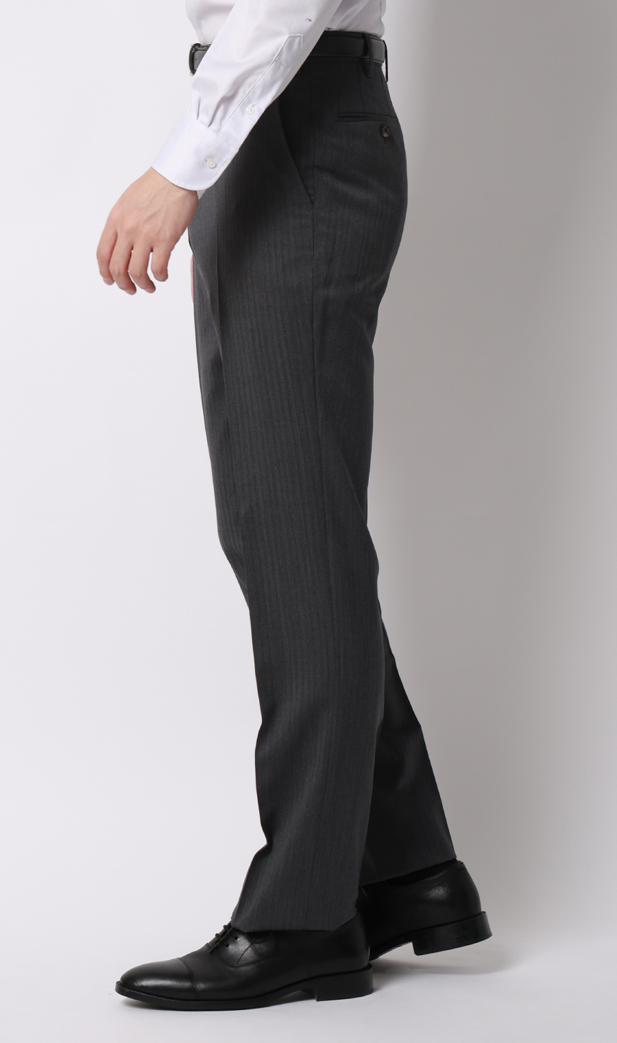 プレミアムスタイリッシュスーツ【スリーピース】【Super100's】 グレー 体型:YA体(スリム型),号数（身長）:4号(165cm)