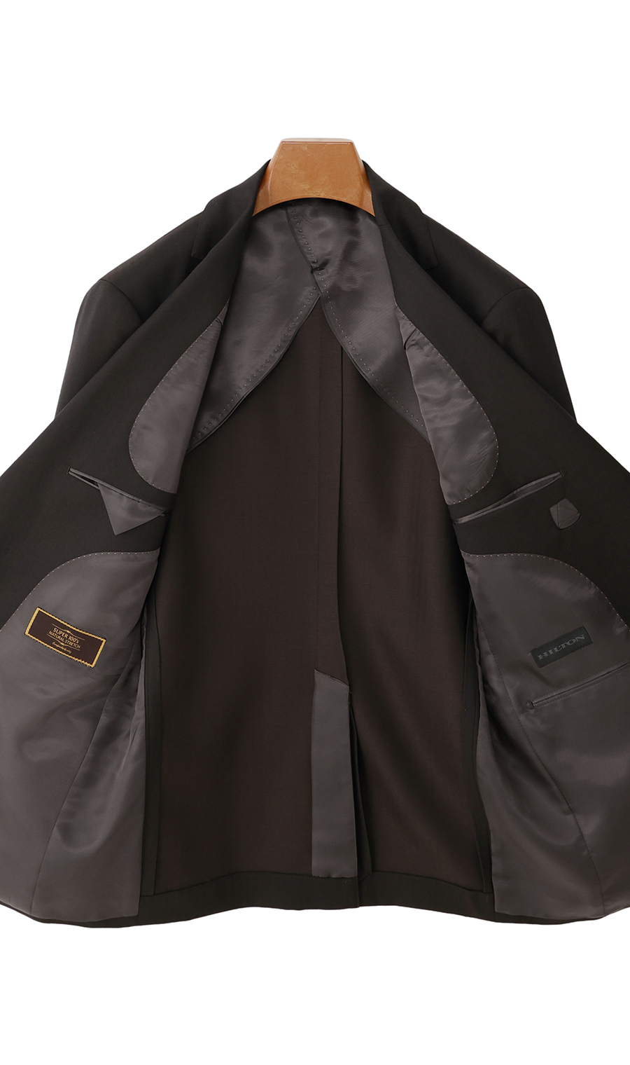 プレミアムスタイリッシュスーツ【スリーピース】【Super100's】 ブラウン 体型:YA体(スリム型),号数(身長):3号(160cm)