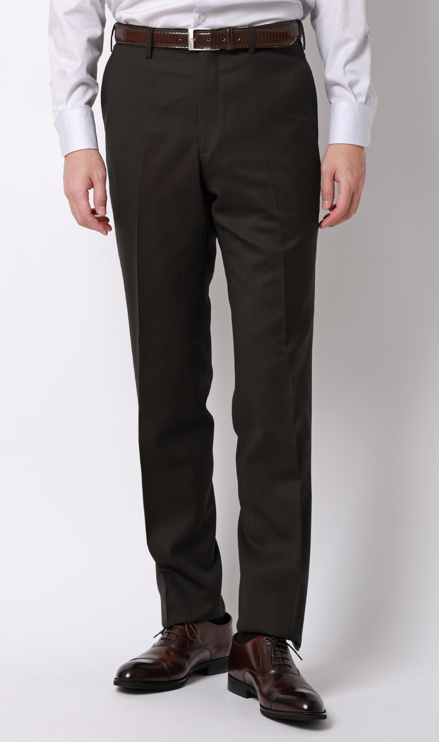 プレミアムスタイリッシュスーツ【スリーピース】【Super100's】 ブラウン 体型:YA体(スリム型),号数（身長）:3号(160cm)