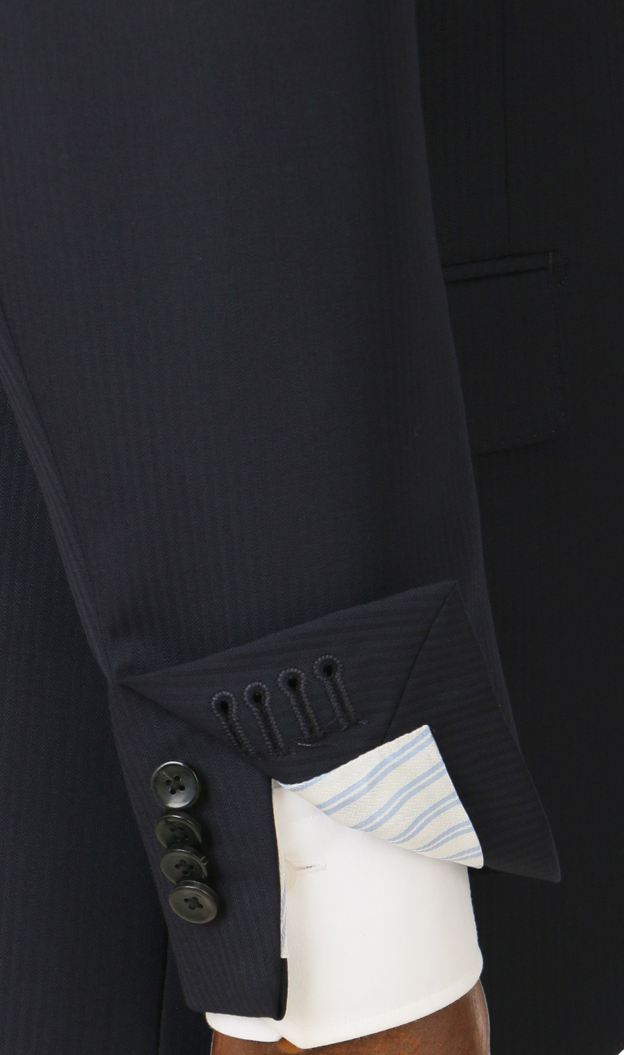 プレミアムスタイリッシュスーツ【スリーピース】【Super100's】 ネイビー 体型:YA体(スリム型),号数（身長）:3号(160cm)