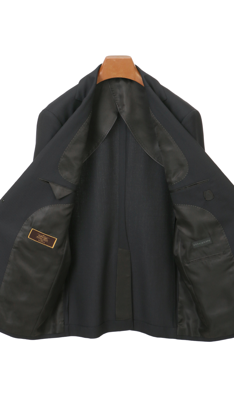 プレミアムスタイリッシュスーツ【スリーピース】【Super100's】 ブラック 体型:YA体(スリム型),号数（身長）:3号(160cm)