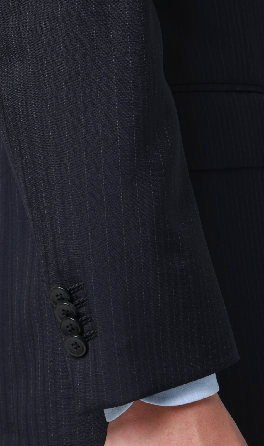 プレミアムスタイリッシュスーツ【スリーピース】【Super100's】 ネイビー 体型:YA体(スリム型),号数（身長）:3号(160cm)