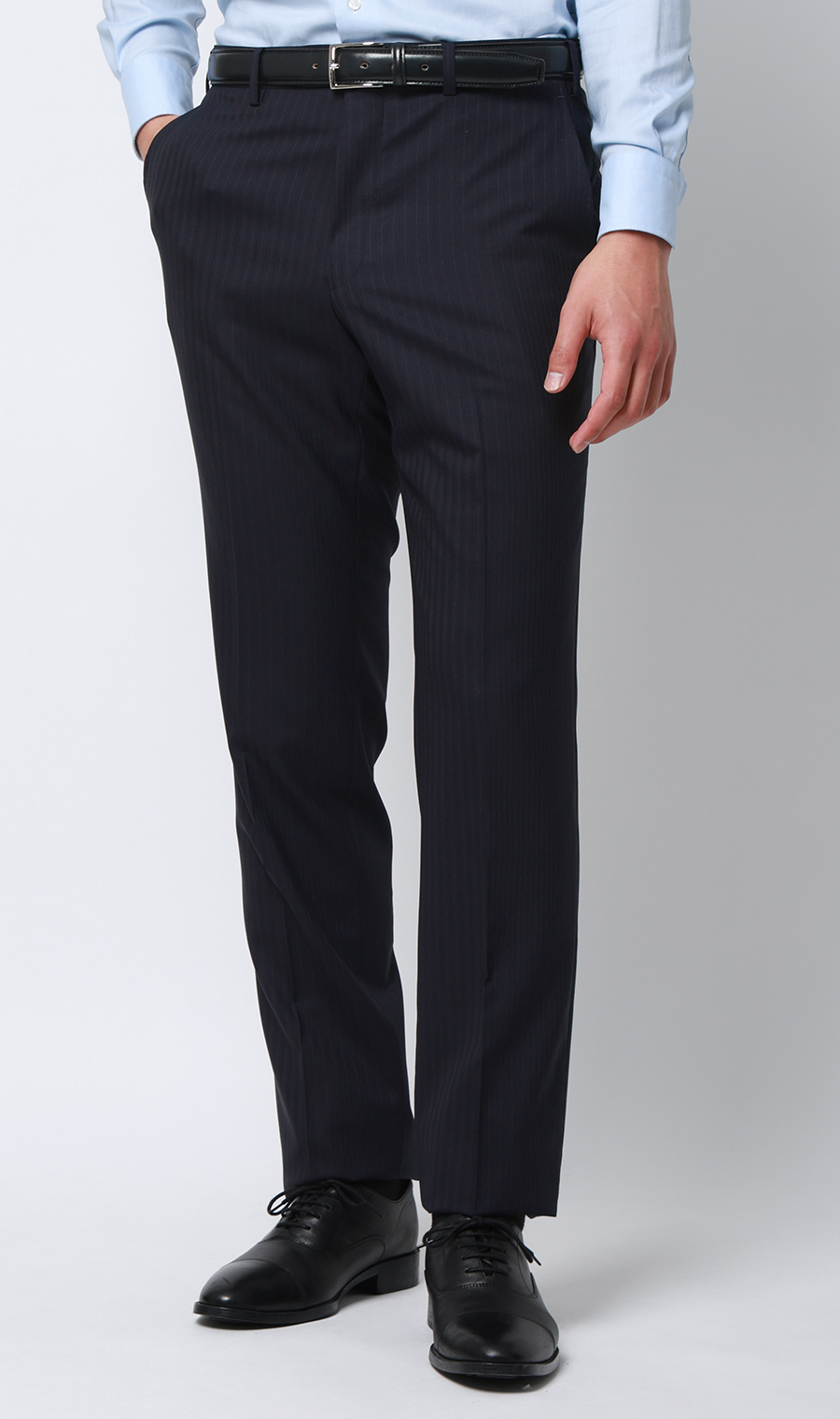 プレミアムスタイリッシュスーツ【スリーピース】【Super100's】 ネイビー 体型:YA体(スリム型),号数（身長）:3号(160cm)