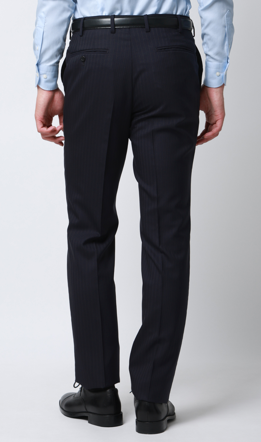 プレミアムスタイリッシュスーツ【スリーピース】【Super100's】 ネイビー 体型:YA体(スリム型),号数（身長）:3号(160cm)