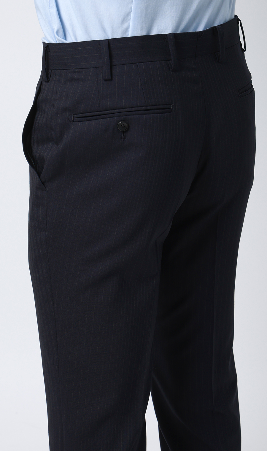 プレミアムスタイリッシュスーツ【スリーピース】【Super100's】 ネイビー 体型:YA体(スリム型),号数（身長）:3号(160cm)