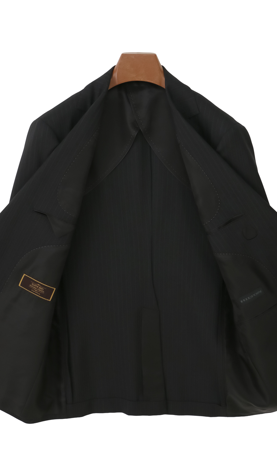 プレミアムスタイリッシュスーツ【スリーピース】【Super100's】 チャコール 体型:YA体(スリム型),号数（身長）:3号(160cm)