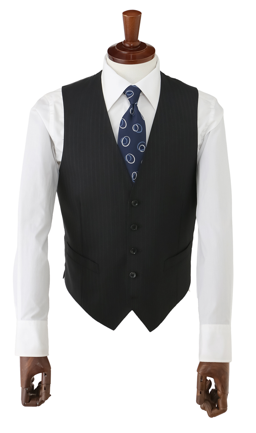 プレミアムスタイリッシュスーツ【スリーピース】【Super100's】 チャコール 体型:YA体(スリム型),号数（身長）:3号(160cm)