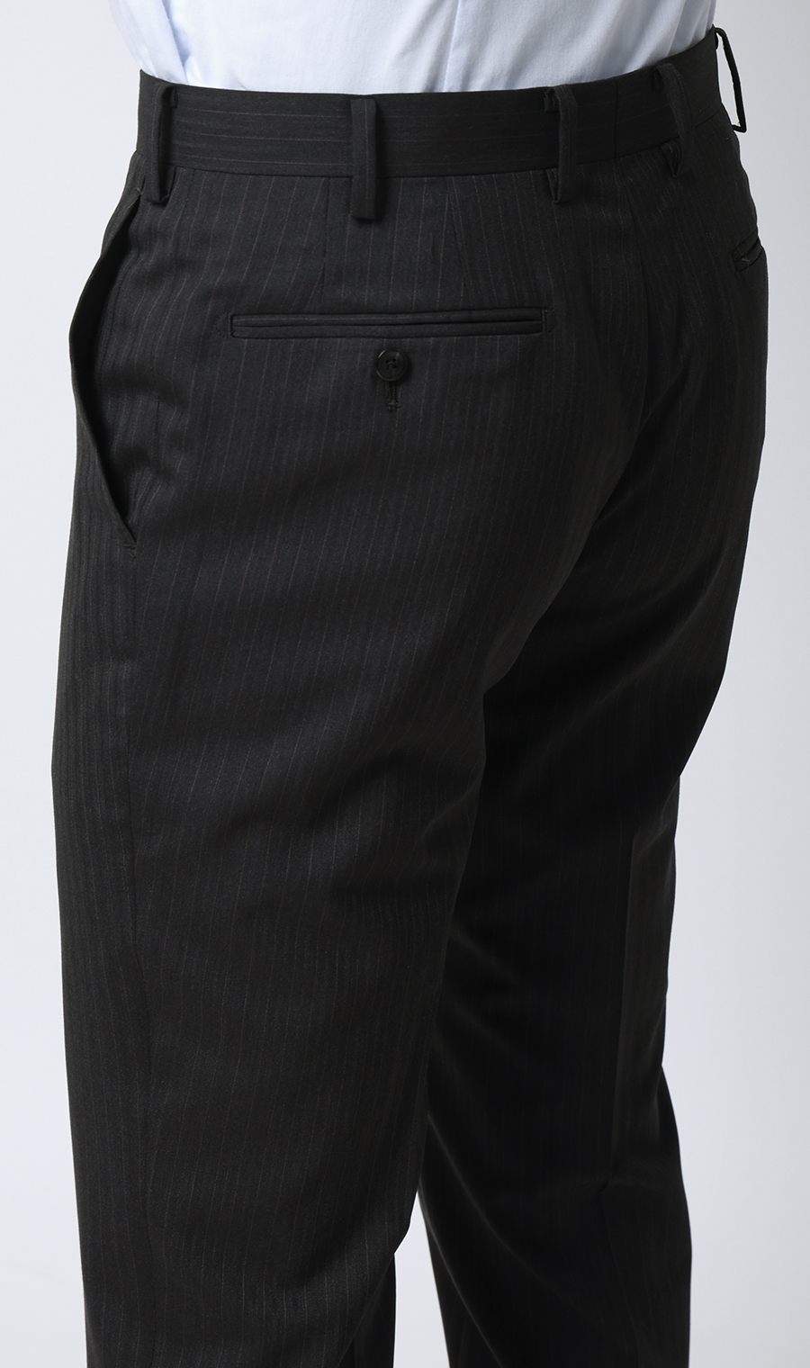 プレミアムスタイリッシュスーツ【スリーピース】【Super100's】 チャコール 体型:YA体(スリム型),号数（身長）:3号(160cm)