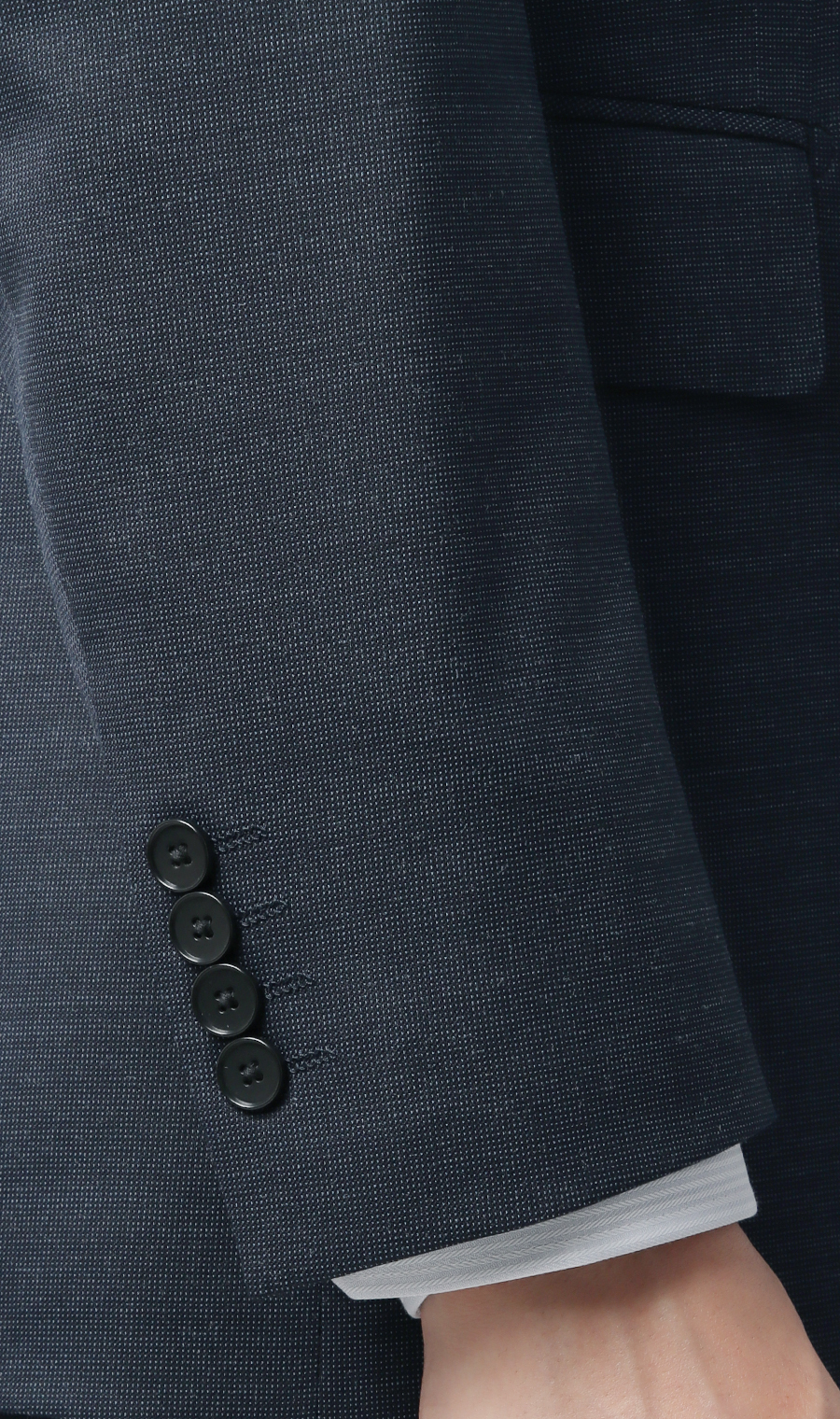 スタイリッシュスーツ【スリーピース】【Plastics Smart】 ネイビー 体型:BE体(ゆったり型),号数（身長）:8号(185cm)