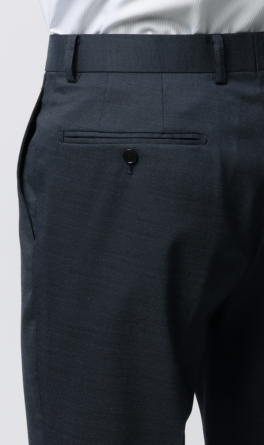 スタイリッシュスーツ【スリーピース】【Plastics Smart】 ネイビー 体型:BE体(ゆったり型),号数（身長）:8号(185cm)