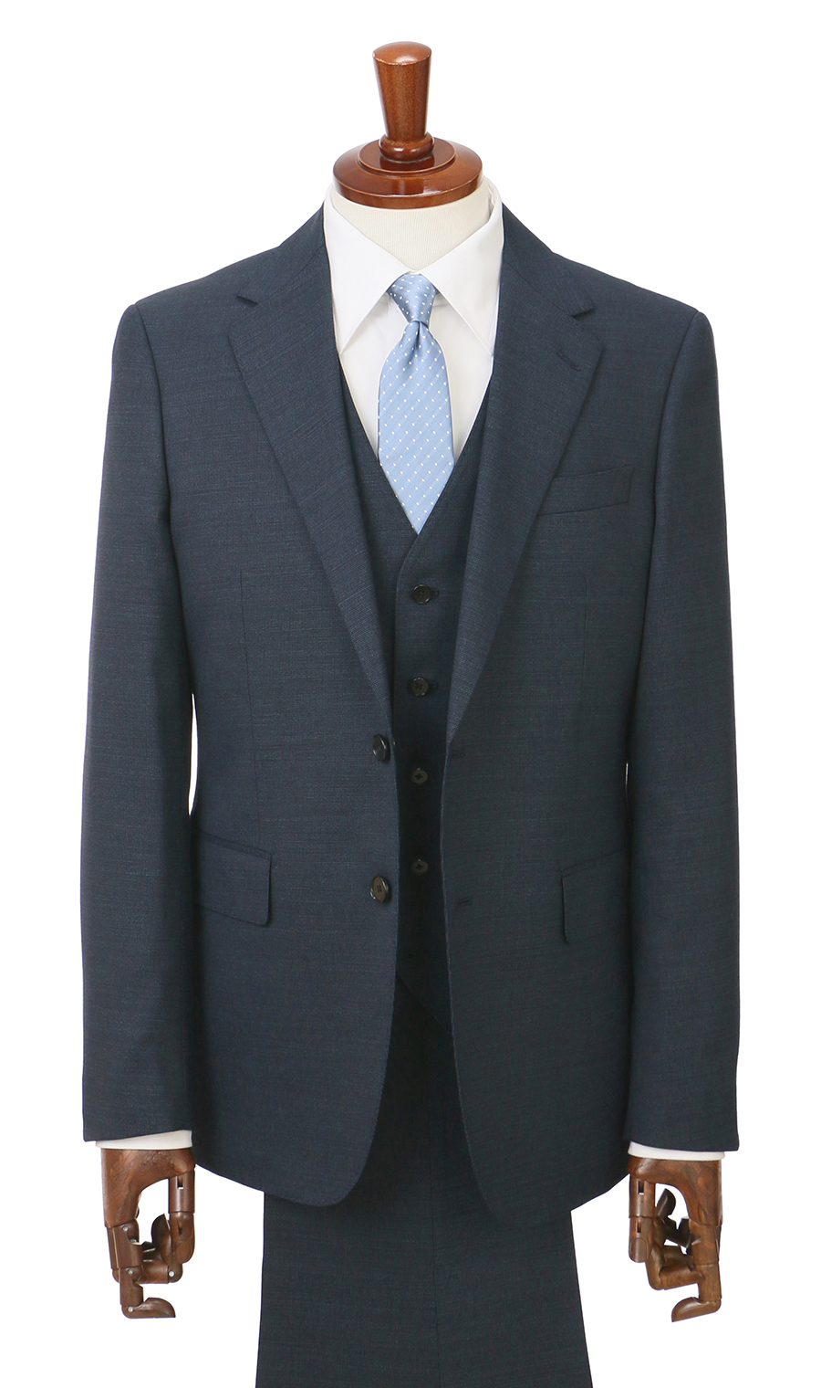 スタイリッシュスーツ【スリーピース】【Plastics Smart】 ネイビー 体型:BE体(ゆったり型),号数（身長）:8号(185cm)