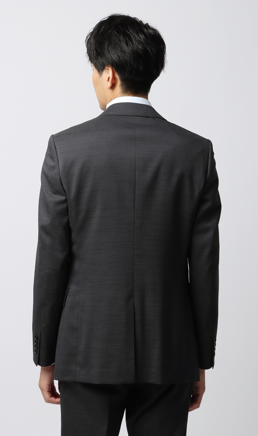 スタイリッシュスーツ【スリーピース】【Plastics Smart】 チャコール 体型:BE体(ゆったり型),号数（身長）:8号(185cm)