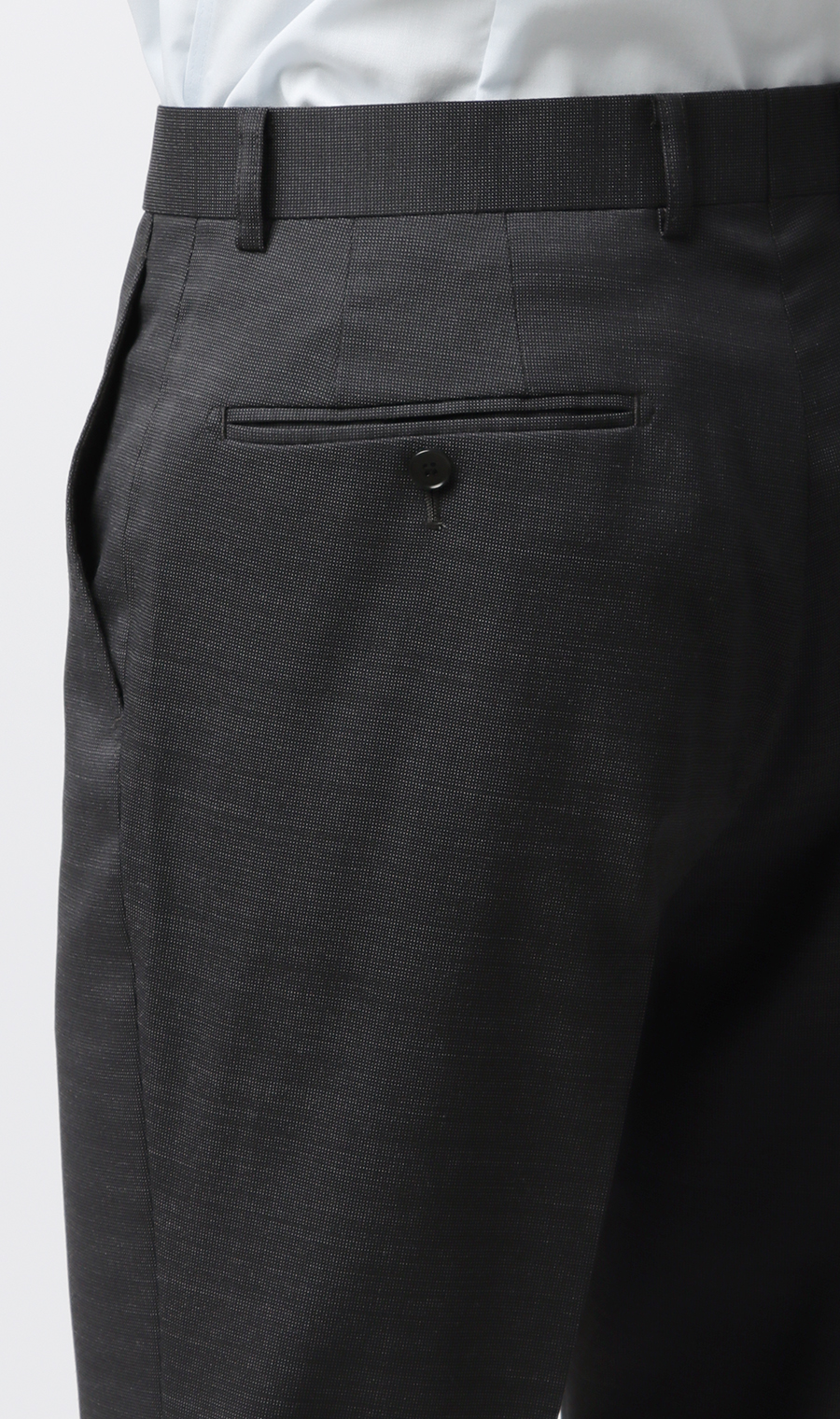 スタイリッシュスーツ【スリーピース】【Plastics Smart】 チャコール 体型:BE体(ゆったり型),号数（身長）:8号(185cm)